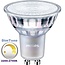 Philips Set van 6, witte LED inbouwspot 4,9W dimbaar (dim to warm), kantelbaar, warmwit licht.