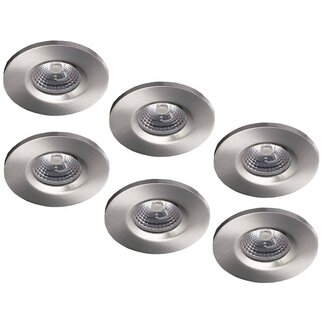 Set van 6 stuks Badkamer Inbouw LEDspot Kreta 8W, IP65