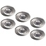 Complete set van 6 stuks Badkamer InbouwLEDspot Kreta 8W, dimbaar (IP65)