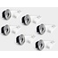 Complete set van 6 stuks Badkamer InbouwLEDspot Kreta 8W, dimbaar (IP65)