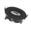 Set van 3 Inbouw Ledspot Dublin Zwart, 6 Watt, Dimbaar Warm wit licht  IP44