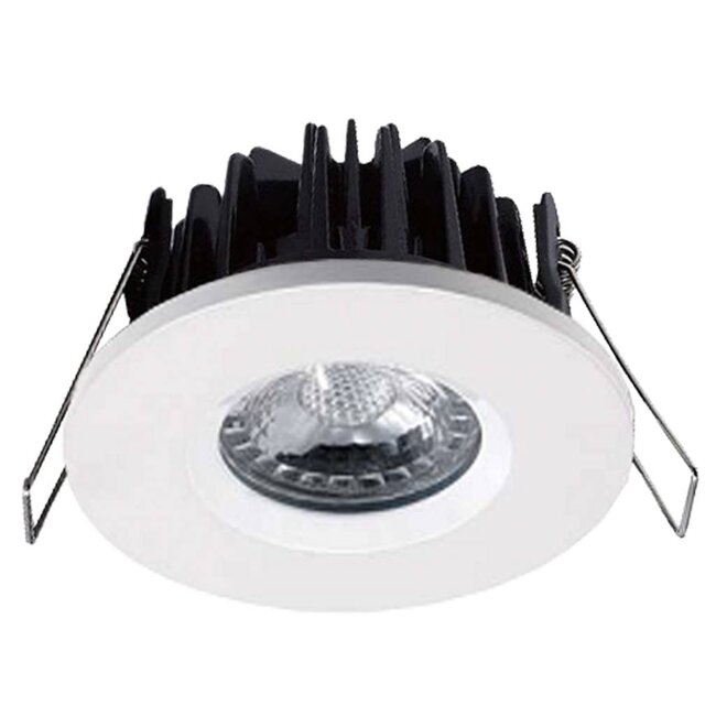 Witte badkamer Inbouwspot LED Kreta 8W, dimbaar (IP65)