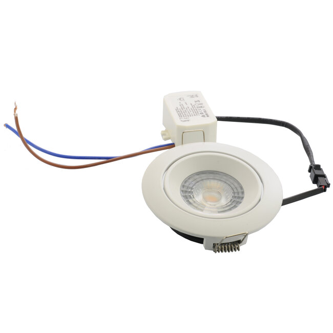 Inbouw Ledspot Slim line, 6 Watt, Dimbaar Warm Wit IP44 , geschikt voor de badkamer.