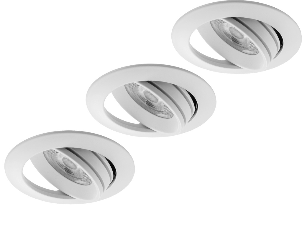 Set van 3 Inbouw Ledspot Slim, 6 Watt, IP44