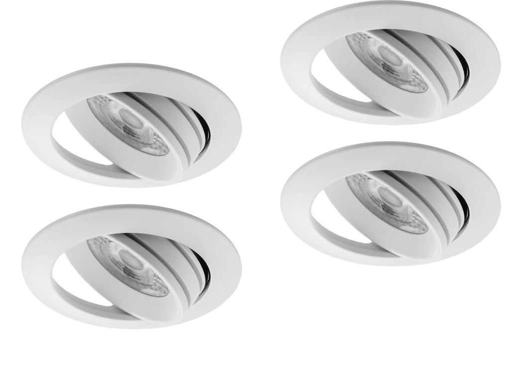 Set van 4 Inbouw Ledspot Slim, 6 Watt, IP44