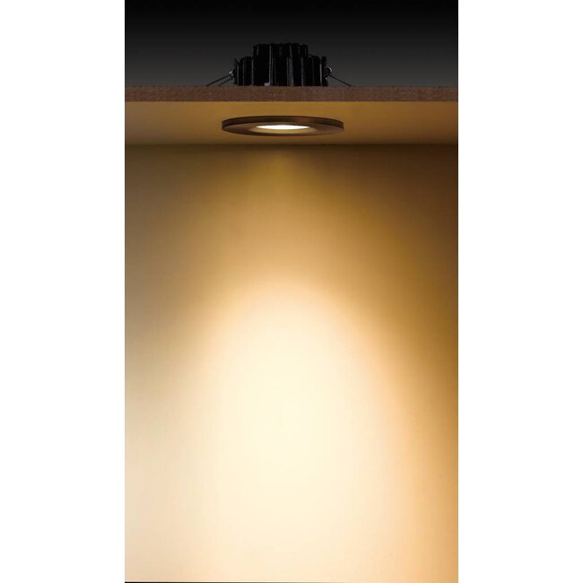 Set 6x Witte Badkamer Inbouw LED spot Kreta 8W, dimbaar (IP65)