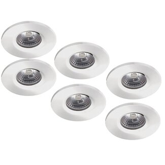 Set van 6 stuks Badkamer Inbouw LEDspot Kreta 8W, IP65