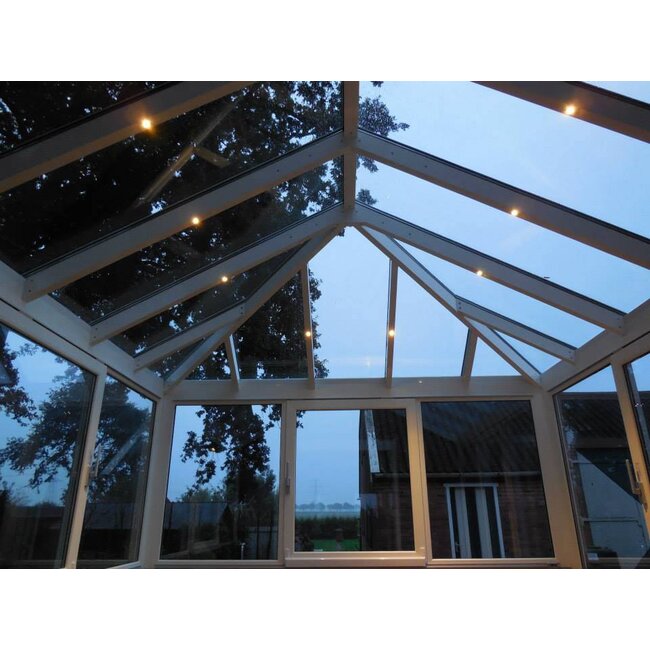 Set van 3 stuks dimbare mini inbouwLEDspot, warm wit, 1x3W Kantelbaar IP44 ZWARTE uitvoering