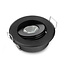 Set van 3 stuks dimbare mini inbouwLEDspot, warm wit, 1x3W Kantelbaar IP44 ZWARTE uitvoering