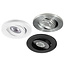 Set van 3 stuks dimbare mini inbouwLEDspot, warm wit, 1x3W Kantelbaar IP44 ZWARTE uitvoering