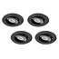 Set van 4 dimbare mini inbouwLEDspot,  3 Watt, IP44