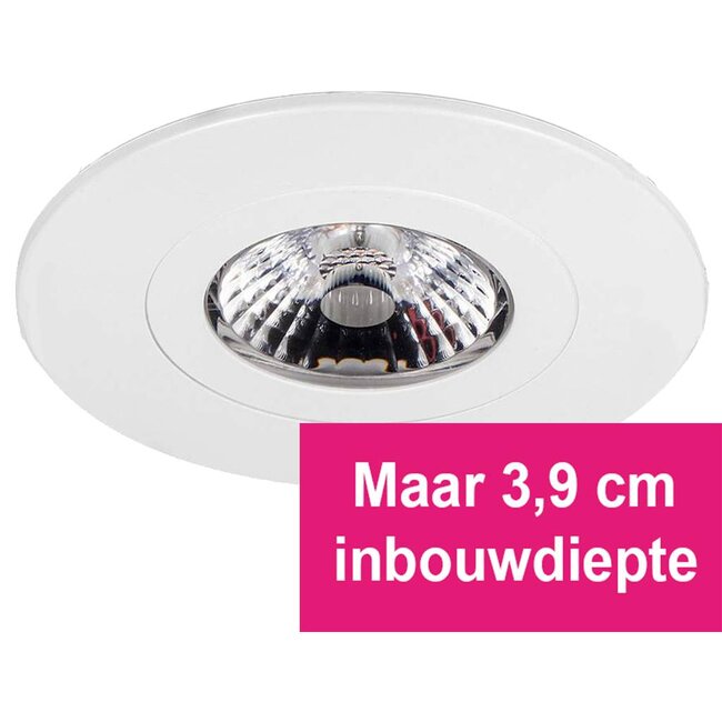 Set van 3 stuks LED inbouwspot Gyro 8W, dimbaar en 360 graden richtbaar