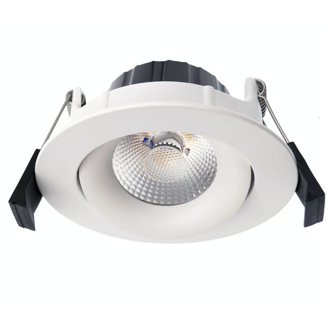 Inbouw Ledspot Wenen Mat-Wit, 8 Watt, Dimbaar, Warm Wit licht , IP44 , geschikt voor de badkamer.