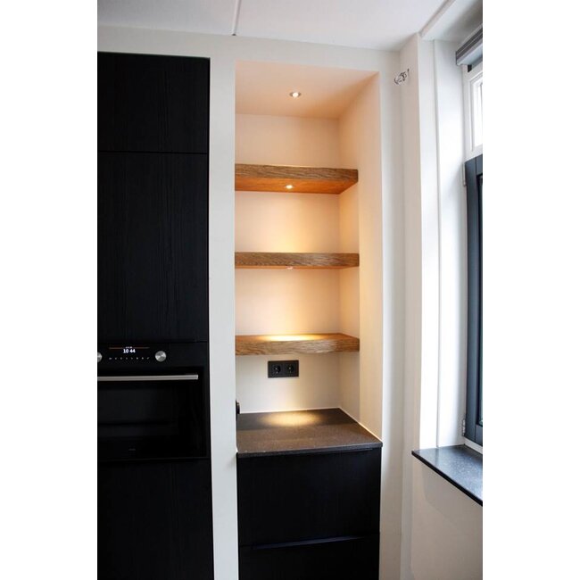 Set van 3 stuks dimbare mini inbouwLEDspot, warm wit, 1x3W Kantelbaar IP44 WITTE uitvoering