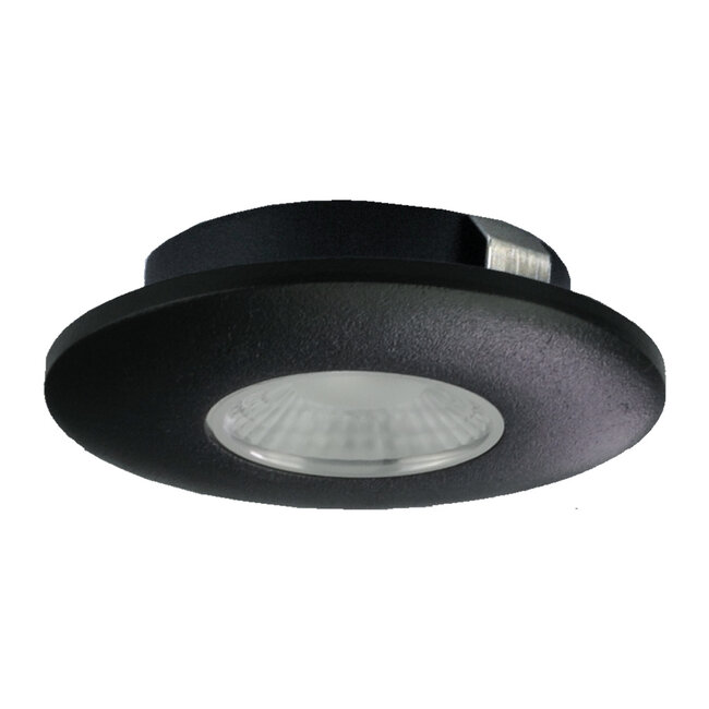 Set van 6 Cabinet Led Opbouwspot warm wit, zwarte uitvoering IP44, dimbaar
