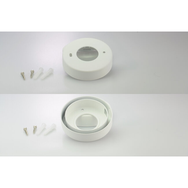 Set van 4 Cabinet Led Opbouwspot warm wit, witte uitvoering IP44, dimbaar