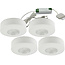 Set van 4 Cabinet Led Opbouwspot warm wit, witte uitvoering IP44, dimbaar
