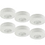 Set van 6 Cabinet Led Opbouwspot warm wit, witte uitvoering IP44, dimbaar
