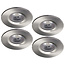 Set van 4 stuks Badkamer Inbouw LEDspot Kreta 8W, IP65