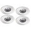 Set van 4 stuks Badkamer Inbouw LEDspot Kreta 8W, IP65