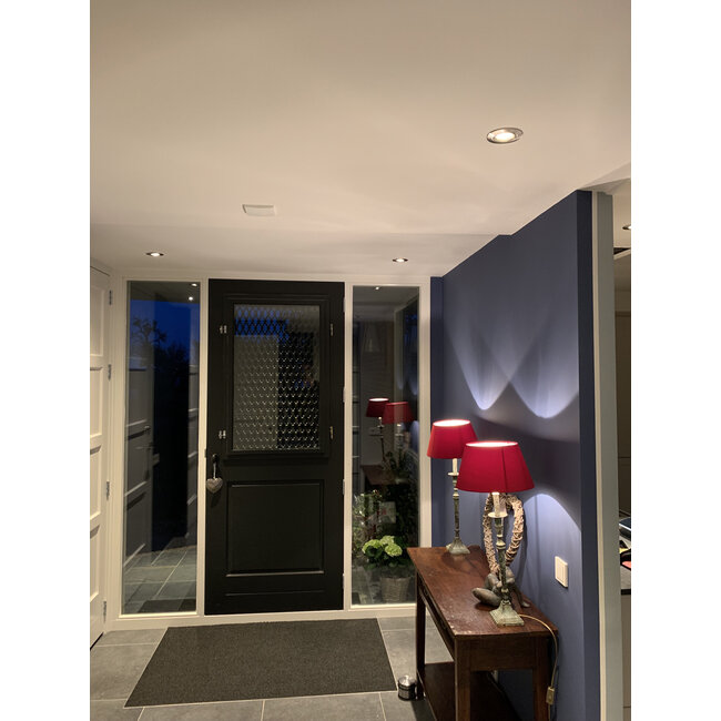 Inbouw LEDspot Parijs, Warm wit licht, dimbaar, 8 Watt, kantelbaar, RVS