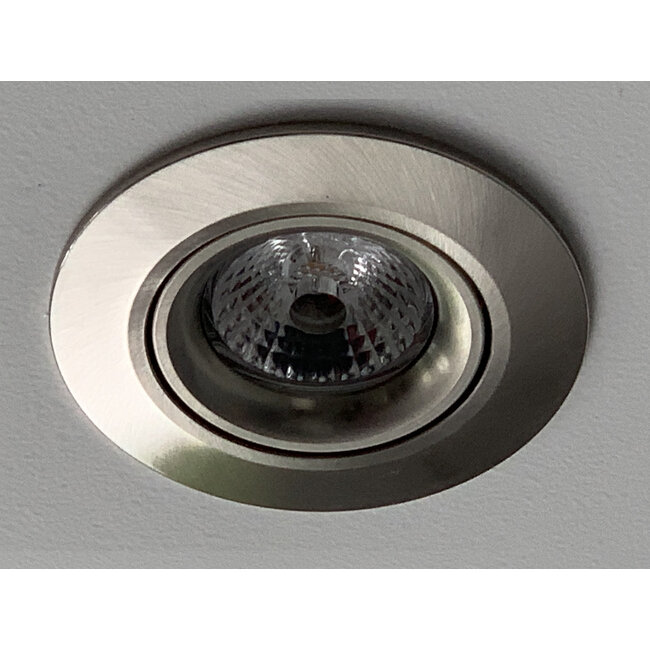 Set van 3 stuks Inbouw LEDspot Parijs, Warm wit licht, dimbaar, 8 Watt, kantelbaar, RVS