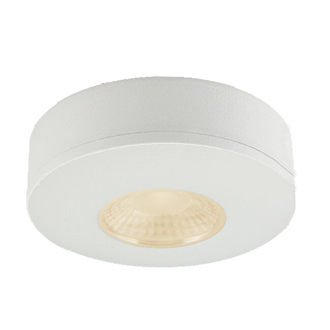 Set van 6 Cabinet Led Opbouwspot warm wit, witte uitvoering IP44, dimbaar