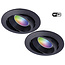 Ansell Set van 2 stuks Smart Inbouwspot Zwart - RGB & Dimtone