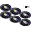Ansell Set van 6 stuks Zwarte Wifi. RGB en dimtone inbouwspots, 5,5 W. Dimbaar via app of afstandsbediening