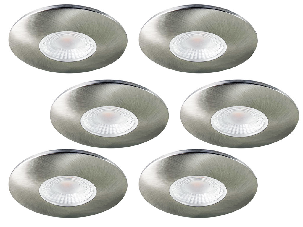 Set van 6 Cabinet Led Inbouwspot IP44