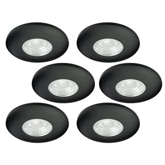 Set van 6 Cabinet Led Inbouwspot IP44