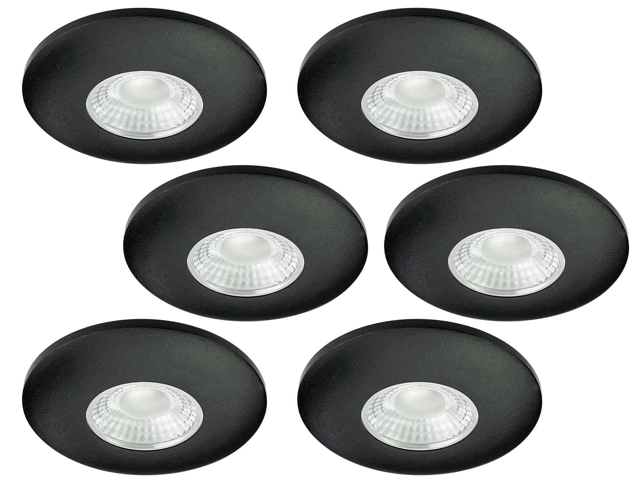 Set van 6 Cabinet Led Inbouwspot IP44