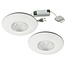 Set van 2 Cabinet Led Inbouwspots warm wit, witte uitvoering IP44, dimbaar
