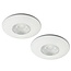 Set van 2 Cabinet Led Inbouwspots warm wit, witte uitvoering IP44, dimbaar