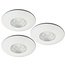 Set van 3 Cabinet Led Inbouwspots warm wit, witte uitvoering IP44, dimbaar