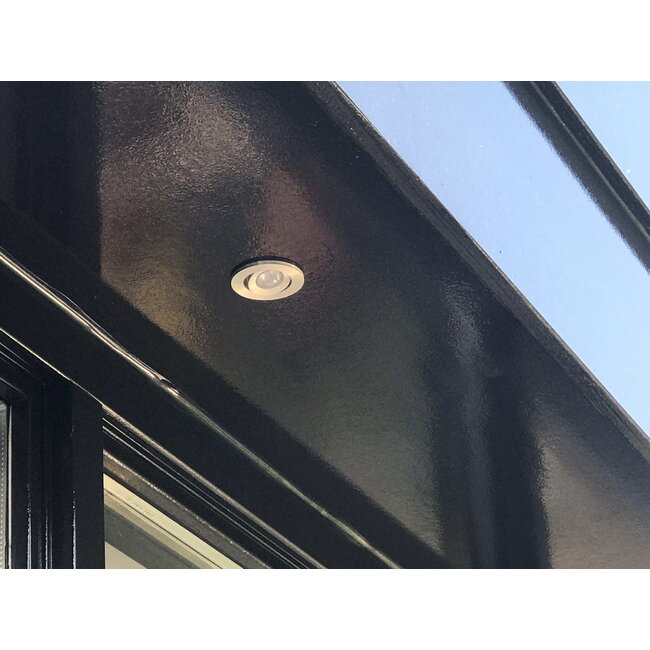 Set van 6 stuks dimbare mini inbouwLEDspot, warm wit, 1x3W Kantelbaar IP44