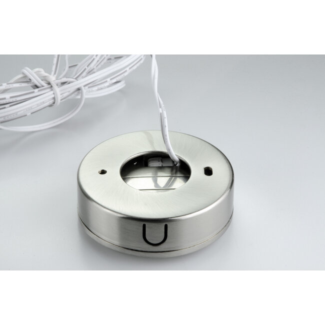 Set van 4 Cabinet Led opbouwspot warm wit, rvs uitvoering IP44 , dimbaar