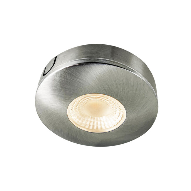 Set van 4 Cabinet Led opbouwspot warm wit, rvs uitvoering IP44 , dimbaar