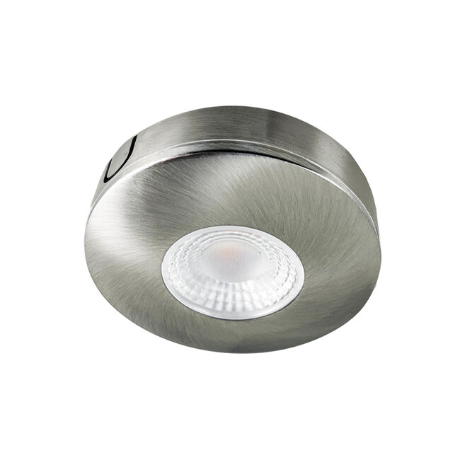 Set van 5 Cabinet Led opbouwspot warm wit, rvs uitvoering IP44 , dimbaar