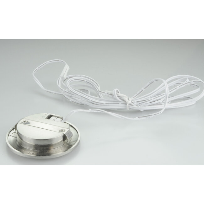 Set van 6 Cabinet Led opbouwspot warm wit, rvs uitvoering IP44 , dimbaar