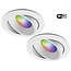 Ansell Set van 2 stuks Witte Wifi. RGB en dimtone inbouwspots, 5,5 W. Dimbaar via app of afstandsbediening