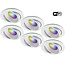 Ansell Set van 6 stuks Witte Wifi. RGB en dimtone inbouwspots, 5,5 W. Dimbaar via app of afstandsbediening