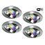 Ansell Set van 4 stuks RVS Wifi. RGB en dimtone inbouwspots, 5,5 W. Dimbaar via app of afstandsbediening