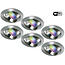 Ansell Set van 6 stuks RVS Wifi. RGB en dimtone inbouwspots, 5,5 W. Dimbaar via app of afstandsbediening