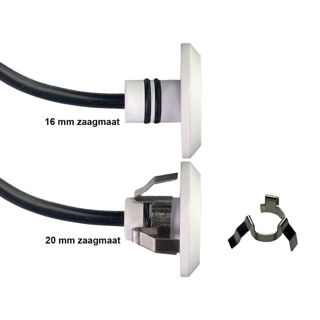 Set van 5 Microledjes Maduro, dimbaar,  1,2 Watt, Witte uitvoering, inclusief trafo/driver IP44