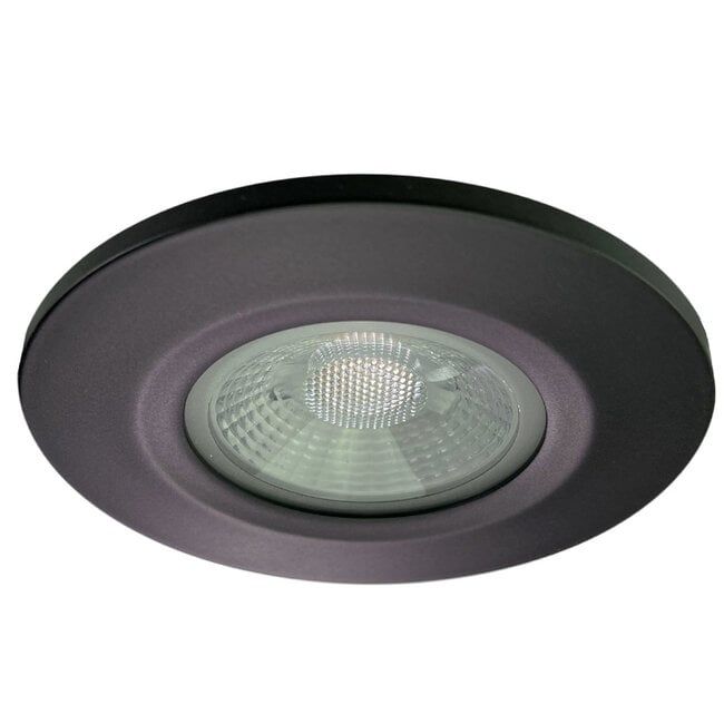 Set van 6 stuks Badkamer LEDspot Venetië, IP65 Dimbaar, zwarte uitvoering, Warm wit licht