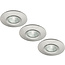 Set van 3 stuks badkamer LEDspot Venetië, IP65 Dimbaar, rvs uitvoering, Warm wit licht