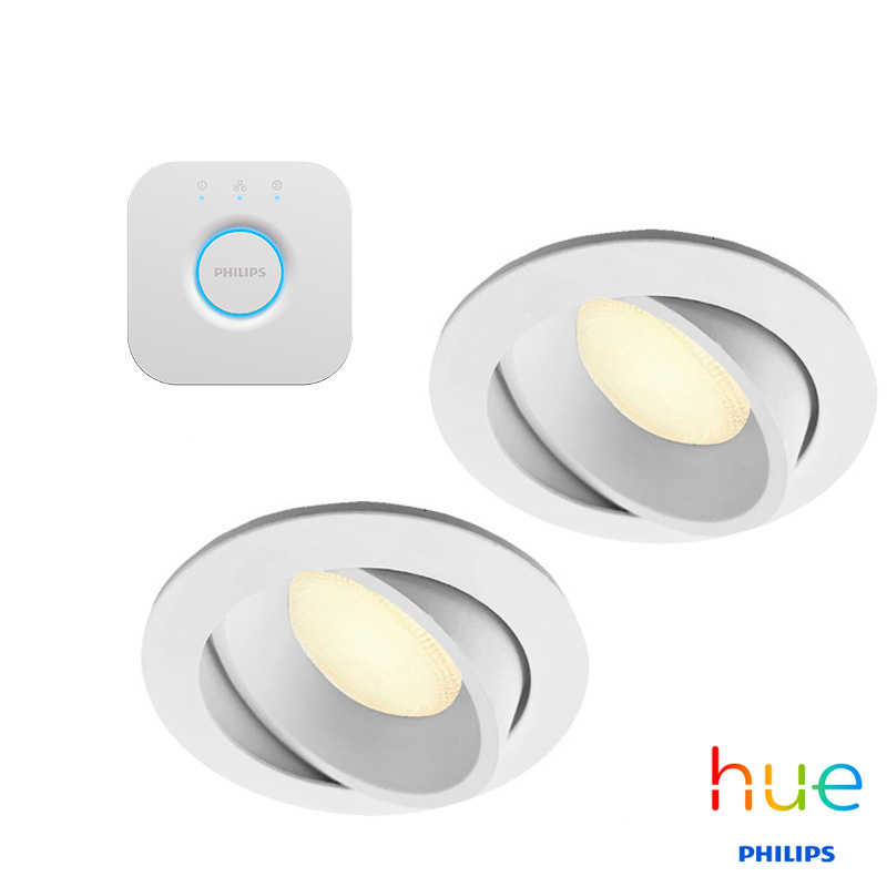 Philips Hue Starterset Philips Hue, Dimbare, Ambiance Inbouw-ledspots, Wit