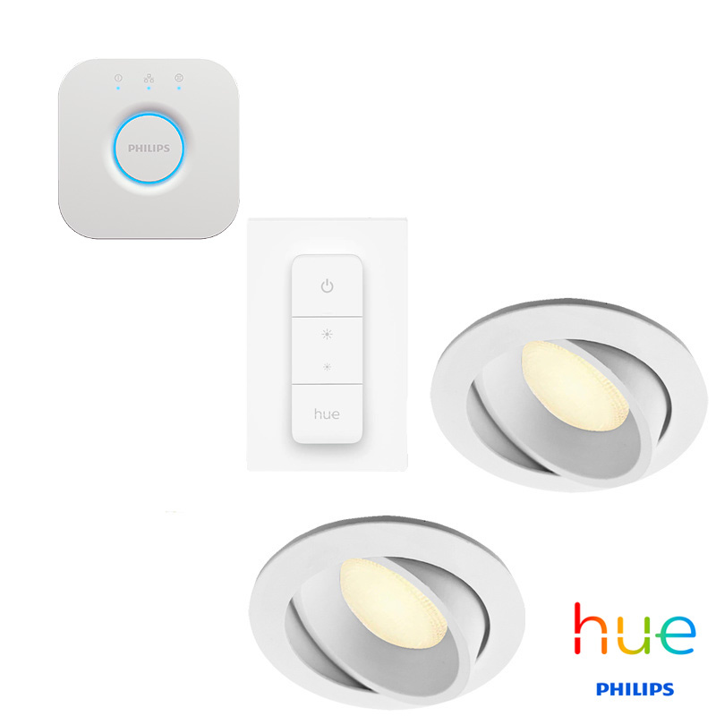 Philips Hue Starterset Philips Hue, Dimbare, Ambiance Inbouw-ledspots, Wit