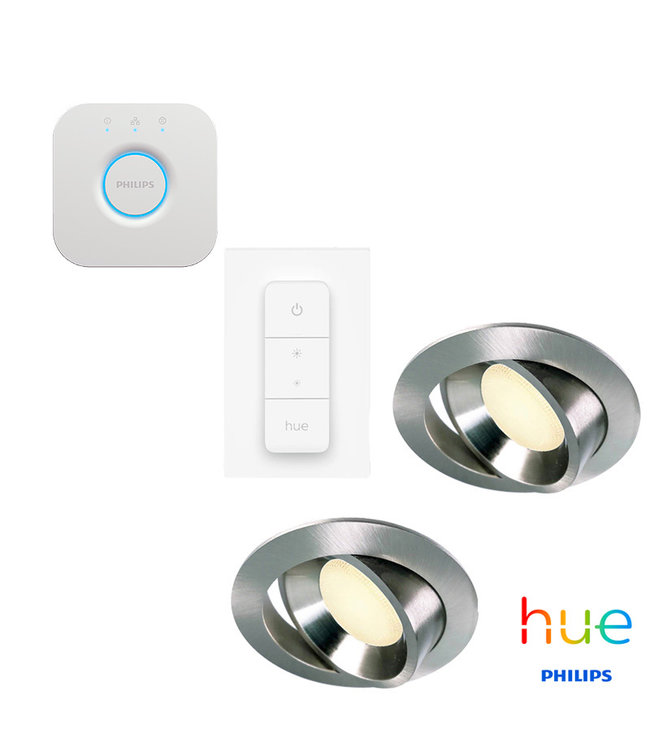 Philips Hue Starterset Philips Hue, Dimbare, Ambiance Inbouw-ledspots.